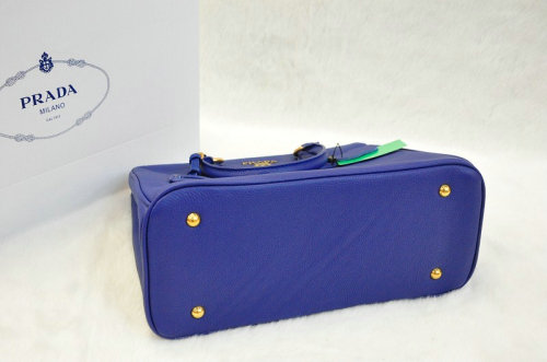 2014 Prada original grained calf tote bag BN2420 blue